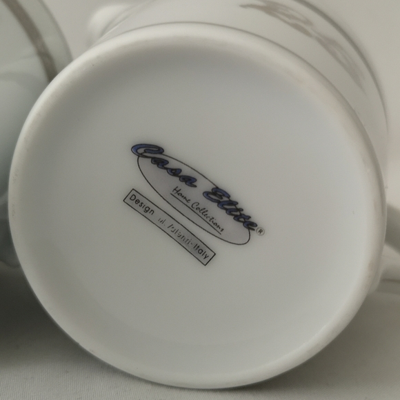 Casa Elite 25th Anniversary Creamer & Two-handle Sugar w Lid by M. Valenti Italy - Picture 9 of 9